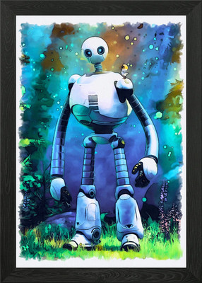Der wilde Roboter Farbe gerahmt Wandbild Poster Leinwanddruck Bild
