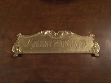 Original National Cash Register Brass Top Sign