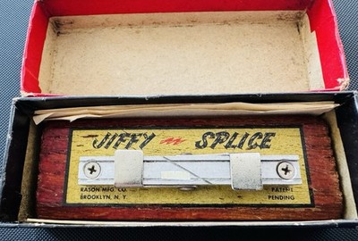 Vintage Jiffy Splice Audio Magnetic Tape Splicer Cutter Tool -Original Box- USA