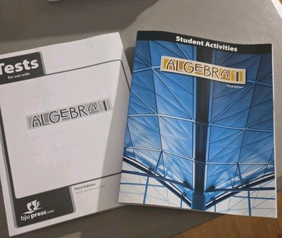 BJU Press Algebra 1 3rd Edition Student Activity Book/Tests Bundles - NEW