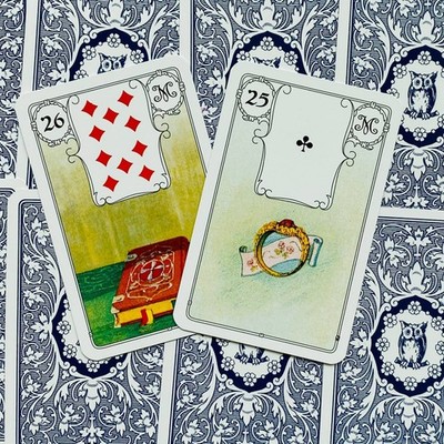 Blue Owl By Mlle lenormand 36 Cards Deck Esoteric Fortune Telling