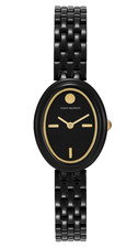TORY BURCH TBW6035 BLACK DIAL STAINLESS STEEL BRACELET 28MM WOMENS WATCH