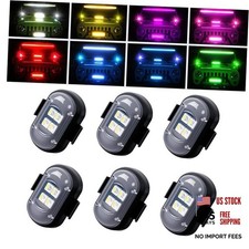 Upgraded Wireless LED Strobe Lights with Remote Control, 8 Colors Interior 6PCS