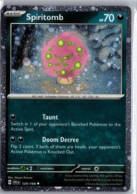 Pokemon Spiritomb Scarlet & Violet Promo Cosmos #129/198