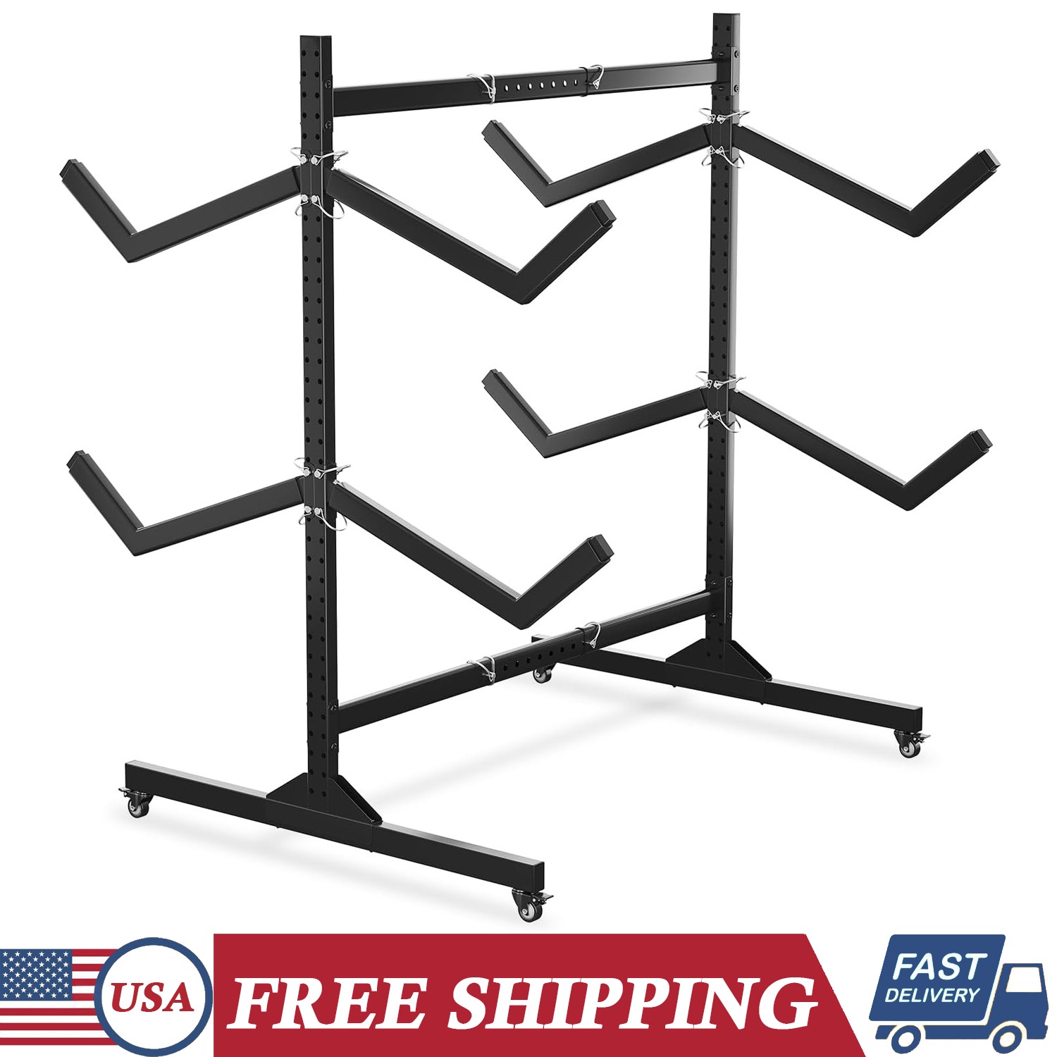 Storage Rack Freestanding Kayak Rack Kayak Hanger Holder W/ 