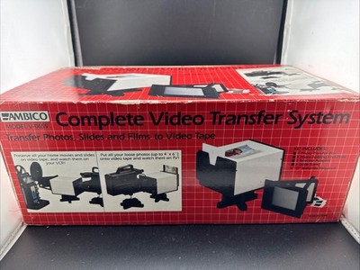 Ambico V-0655 Complete Video Transfer System Slides Film to VHS/DVD NIB