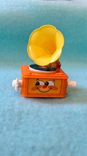 TOMY Wind-Up Clock Work Gramophone Record Player Toy Figure Rare 1980's Vintage