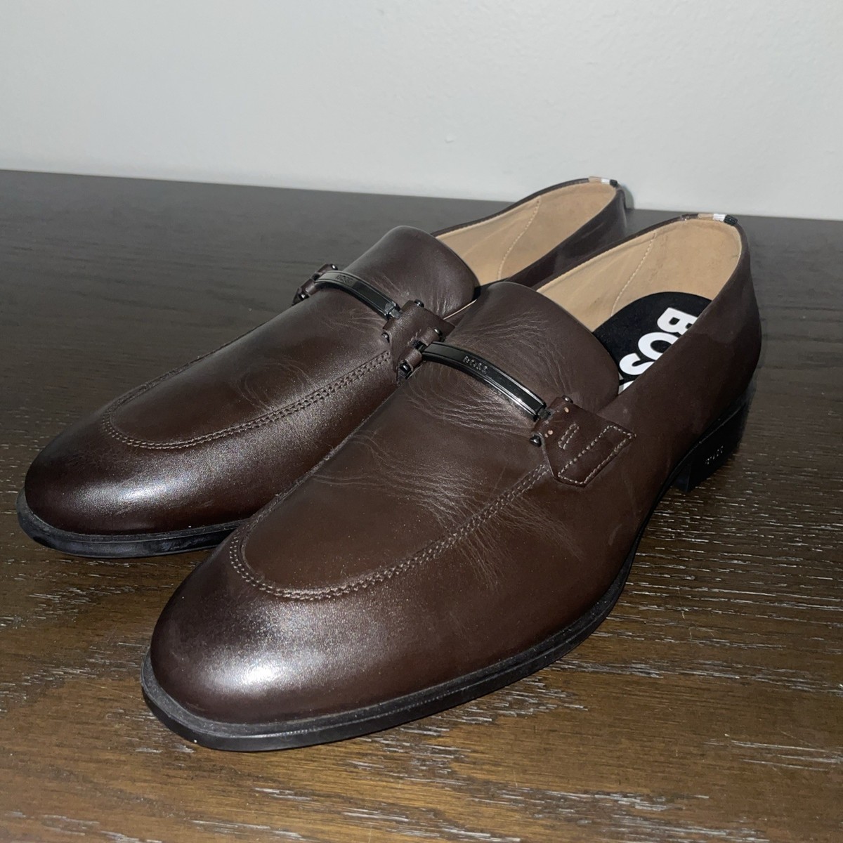 Men’s Brown Leather Loafers. Size 11 All American Saddle Leather Penny Loafers - Chestnut  main image 2