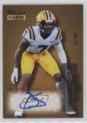 2022 MATTE Gold - Silver Foil 51/100 Derek Stingley Jr Rookie Auto RC 16wc