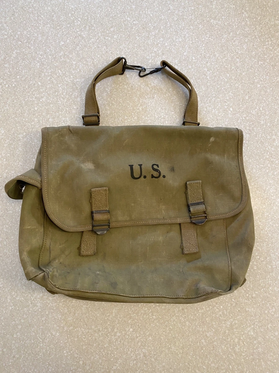 アンティークUSARMY第二次世界大戦当時物トラベルバッグ ミニタリー Musette Bag In Original Ww Ii Us Field Gear & Equipment for sale