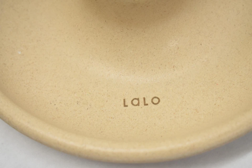 LALO Stoneware Taper Candle Holder Ceramic Drip Tray Beige Base Replacement - Image 2 of 4