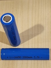 1 pc blue 16650 Rechargeable BATTERY 3.7v 2000mAh Li-ion Flat top New one pc 
