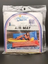 Vintage 1992 Intex The Wet Set Pool Air Mat, Yellow, 72" x 27", New Sealed