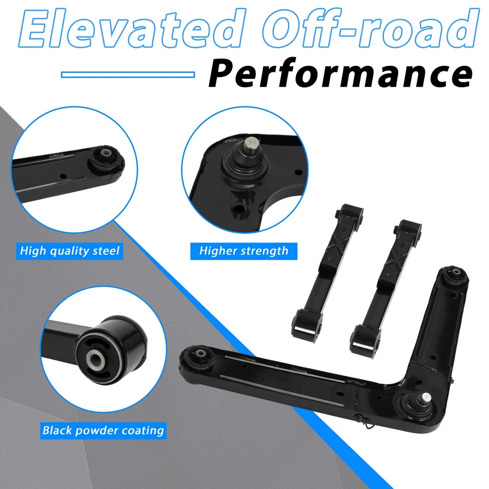 3Pcs For Jeep Liberty 2004 2005 2006 2007 Rear Upper Lower Control Arm Kit - Image 3 of 4