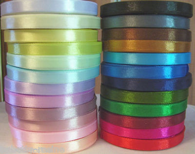 2,5 Meter SATINBAND UNI 10mm - Große Farbauswahl - Scrapbooking Nähen