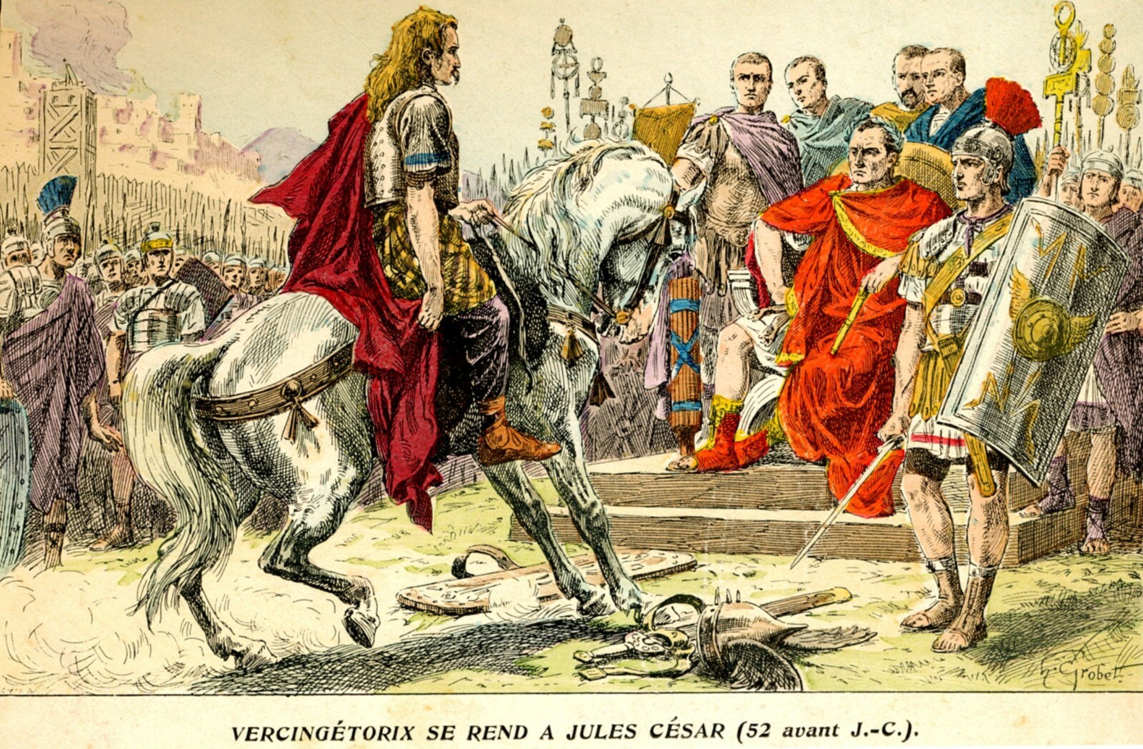 Plaque métal César Conquête de la Gaule 30 x 20 cm pour masquer un mur vide avec style