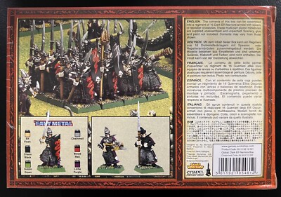 Warhammer Dark Elf Warriors Regiment (2001) 16 Minis Sealed