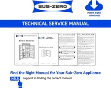 Sub-Zero refrigerator manuals - instant download | 700 models PDF