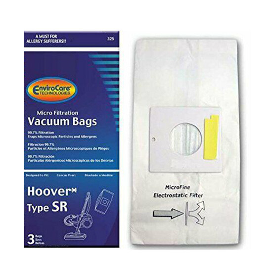 Hoover "SR" Vacuum Bags for Duros / Canisters 401010SRGeneric 3 pack