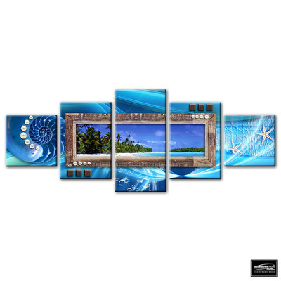 Abstrakt Modern Strand BOX GERAHMT LEINWAND KUNST Bild HDR 280 g/m²