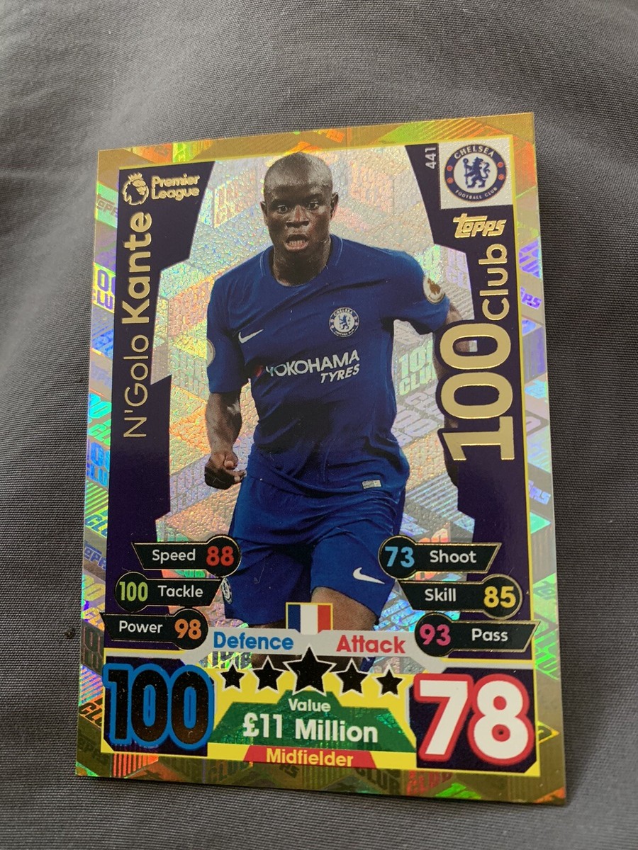 Match Attax 17/18 Chelsea N'Golo Kante 100 Club | eBay