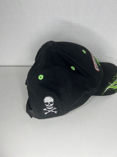 Y2K 2009 Grave Digger Racing Monster Jam Flame Adjustable Embroidered Hat Signed - Picture 8 of 12