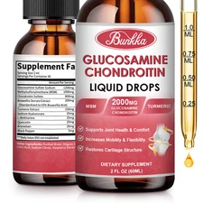 60ML Glucosamine Chondroitin MSM Liquid Drops w/ Turmeric Boswellia Quercetin