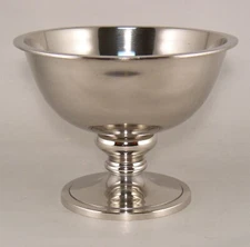 Compote Bowl 10"Dia 7.5"High Nickel Plated Aluminum FREE SHIPPING Base nicked
