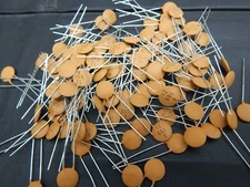 (100PCS) CERAMIC DISC CAPACITORS 0.01UF 500V - YOU GET 100 CAPACITORS FAST SHIP