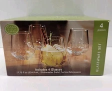 Dash Of That Monterey Stemless Glasses 4 Glasses New Years Eve