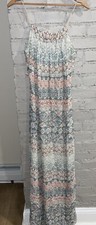 Ecote Tiles For Miles Printed Boho Maxi Dress Small