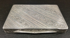 Antike &bdquo;Zigarettenetui Box&ldquo; 19. STERLING SILBER * Ein au&szlig;ergew&ouml;hnliches...