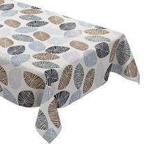 MEWATU Nappe en Toile Cirée K150201 Feuilles Automne Sur Blanc Carré Rond Oval
