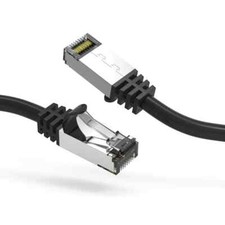 10Ft CAT8 S/FTP Ethernet Network Cable Black 26AWG
