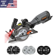 Circular Saw W/ Laser Metal Auxiliary Handle 6 Saw Blades for Soft Metal Plastic