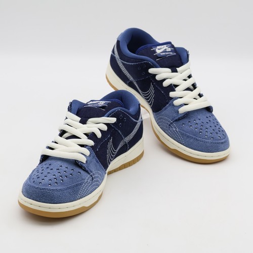 CV0316-400 Nike SB Dunk Low Sashiko Denim Gum Mystic Navy Light Brown (Herren) - Bild 4 von 10