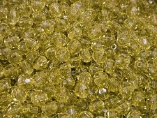 1,000 Pcs 6mm Transparent Olive Green Round Crystal Faceted Plastic Craft Beads