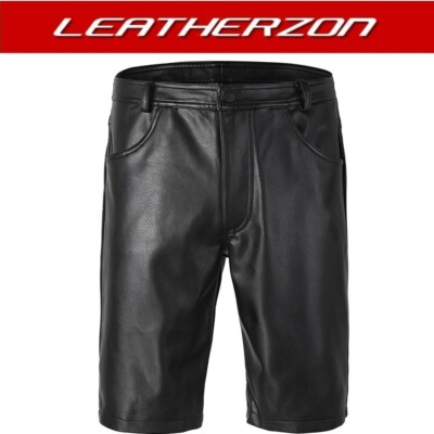 Mens Genuine Sheep Leather Shorts Cargo Shorts Summer Shorts wear for casual use