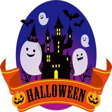 30 Custom Halloween Ghosts Art Personalized Address Labels