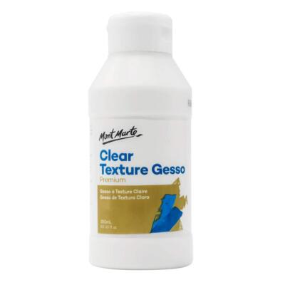 Mont Marte Premium Clear Texture Gesso Acrylic Medium 8.45oz 250ml