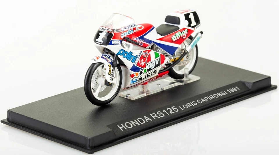 Honda RS125 Loris Capirossi 1991 Scala 1:24 Modellino Classe 125 Numero 1 N° 1 - Immagine 3 di 4