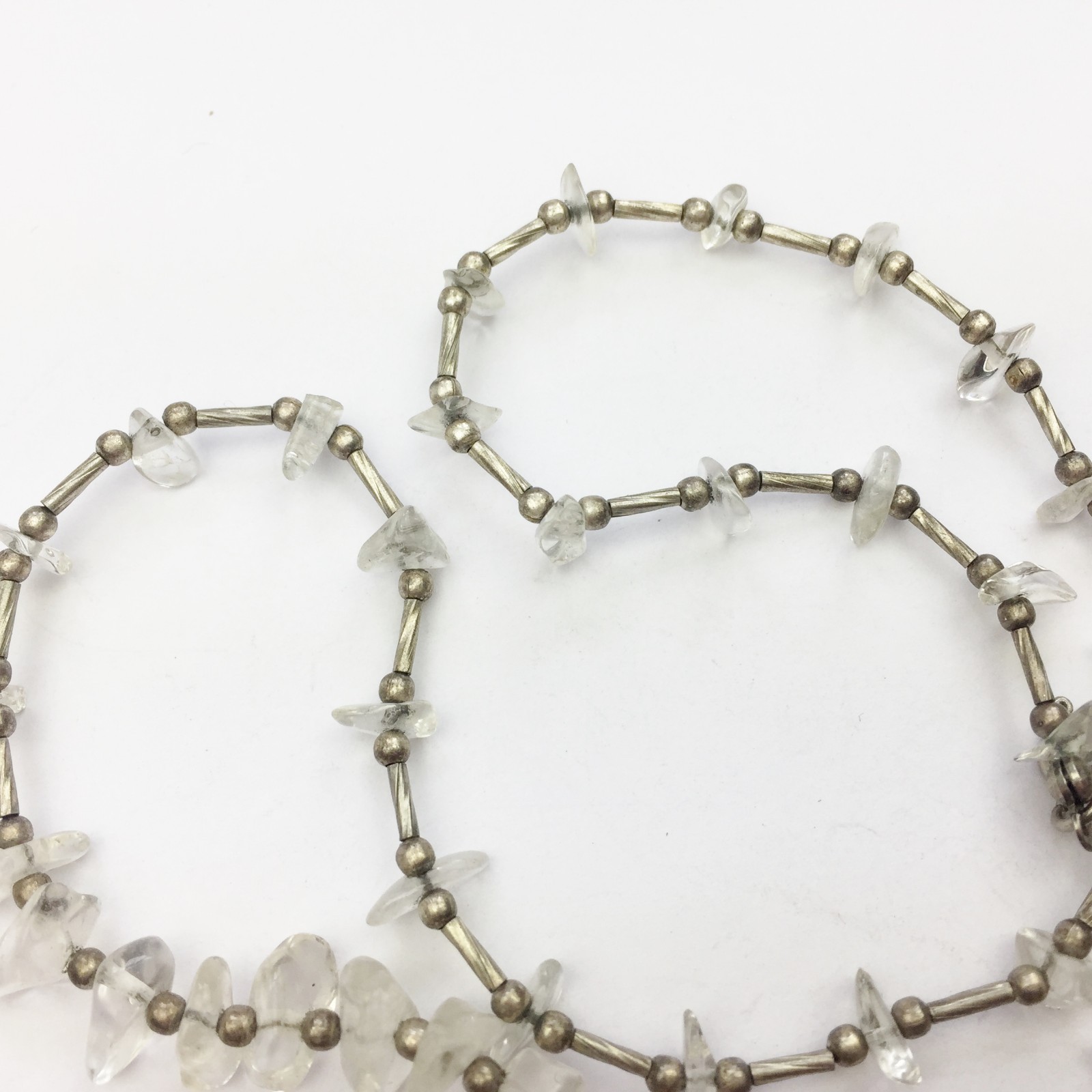 VINTAGE SOLID STERLING SILVER CRYSTAL QUARTZ GEM … - image 3