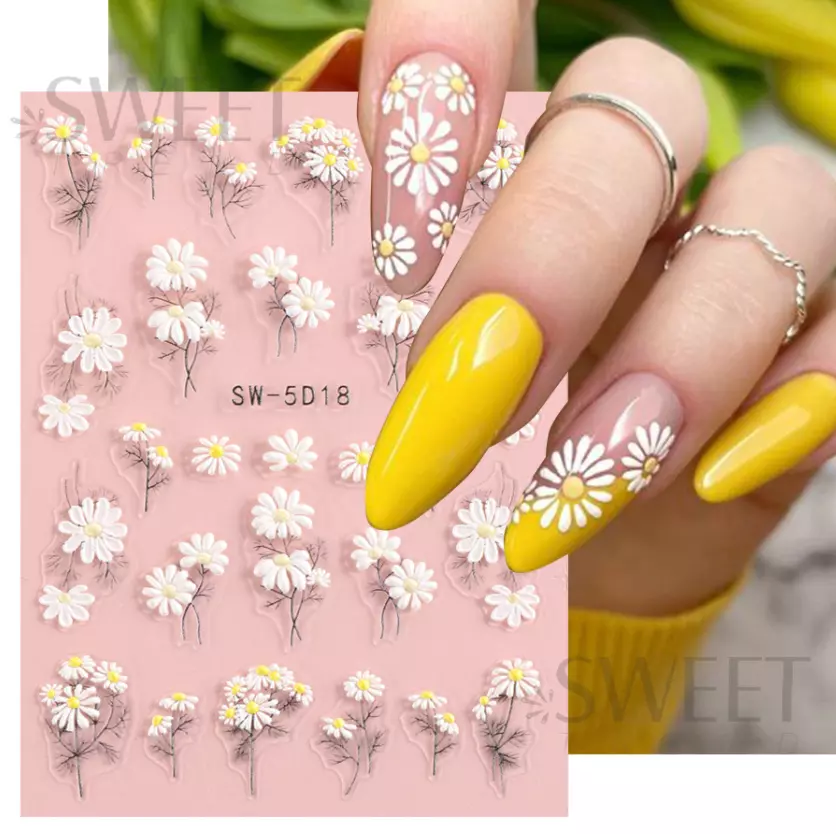 3D Flower Nail Charms for Acrylic Nails 6 Boxes 5D Flower Nail