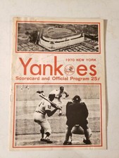 Signed Vintage July 21, 1970 New York Yankees Scorecard & Official Program