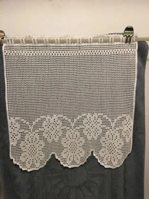🌷 rideaux réalisés au crochet en coton blanc🌷 - Photo 1/4