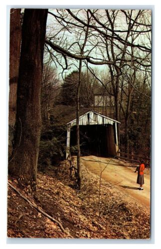Postcard Windsor Mills Bridge, Ashtabula County, Ohio covered Phelps Creek T38 - Picture 1 of 2