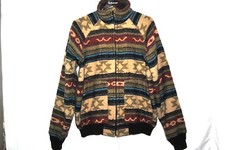 Vintage Women's WOOLRICH Wool Jacket Aztec Southwest sz M Made in USA