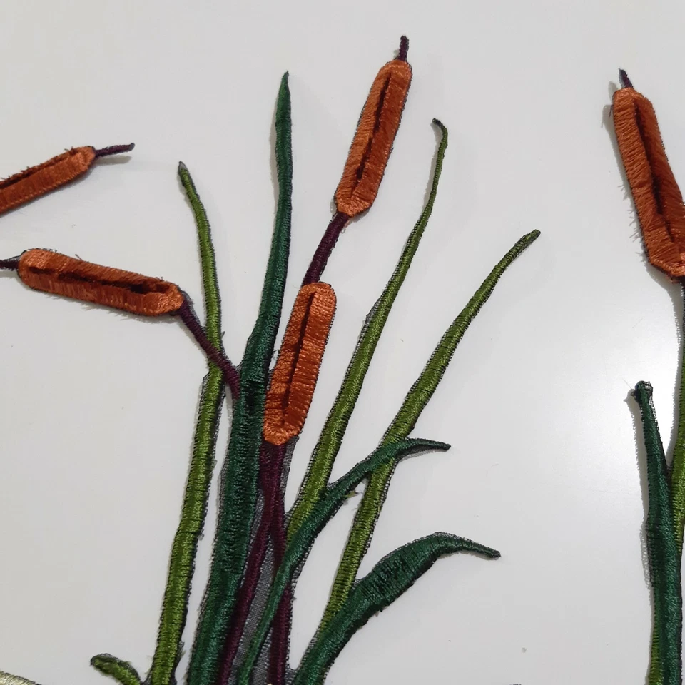 Reeds Lake Wildlife Botany Plants Handmade Embroidered Patches Set - Image 3 of 4