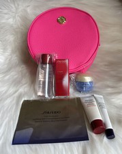 SHISEIDO VItal Perfection Basic Skin Care Deluxe Travel Set - Pink Case