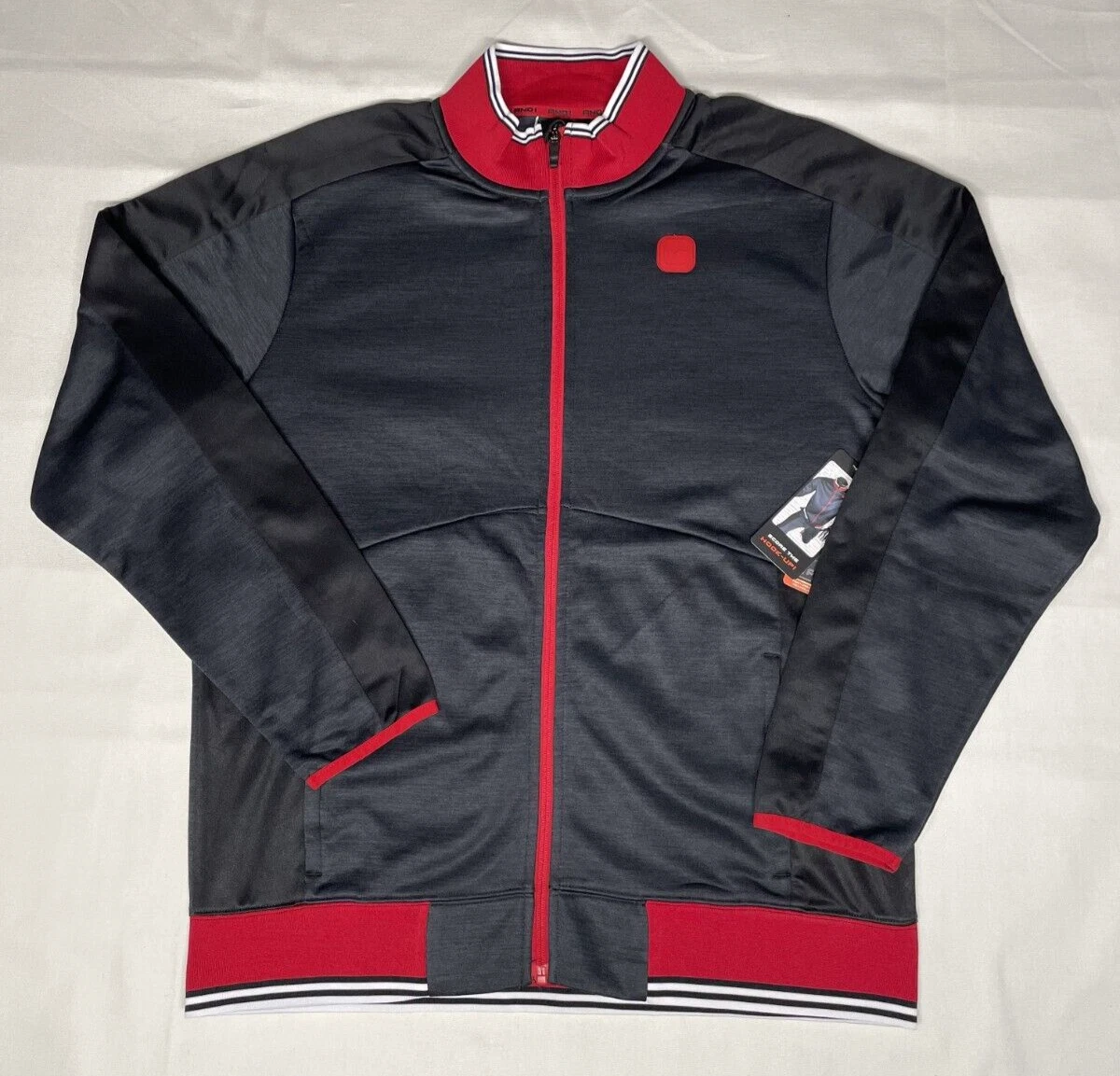 AND1 Men's Dribble Mock Neck Full Zip Jacket with Pockets, Size: L - product detail image 1